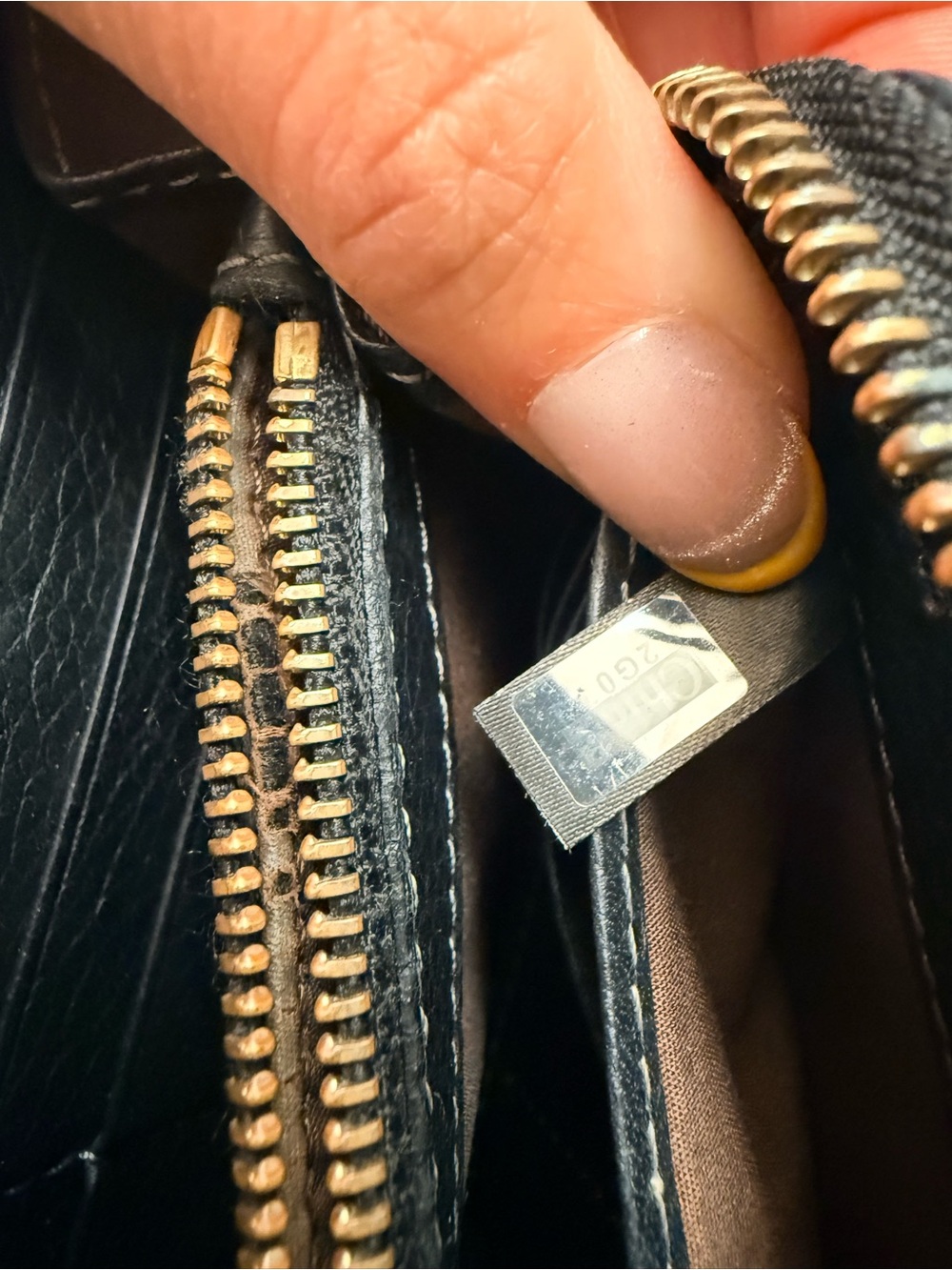 Authentic Black Chloe Marcie Long Zip Around Black Wallet - Picture 4 of 6